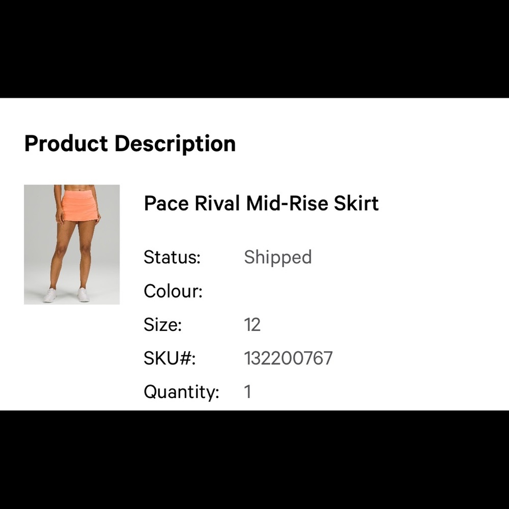 Lululemon Pace Rival Mid-Rise Skirt - Tennis Skirt style